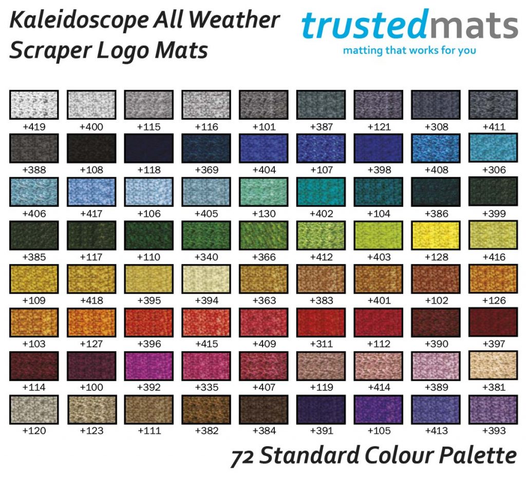 Kaleidoscope All Weather Logo Mats 8 Kaleidoscope All Weather Logo Mat Standard Colours