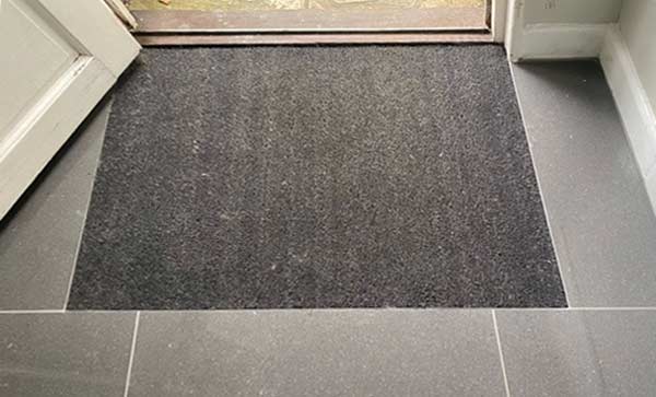 Premium Coir Roll Matting - Grey 2 PCR Grey Coir Front Door Recess